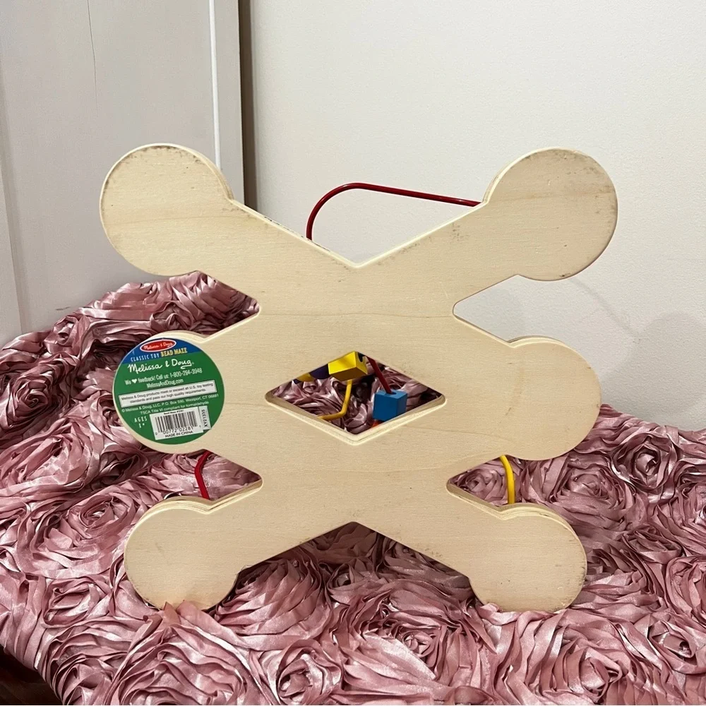 Melissa & Doug Wooden Bead Maze Classic Toy Ages 1+ Years Old Kids Colorful